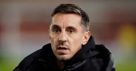 ‘That is unbelievable’ – Gary Neville stunned by shocking VAR error in last-gasp Tottenham win over Liverpool